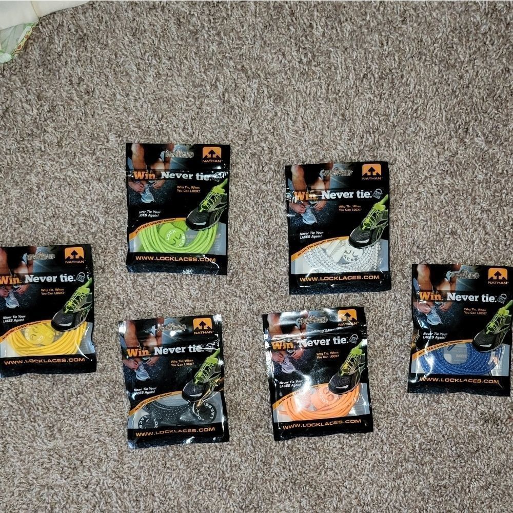 🏅FREE with Shoe BUNDLE ~ Nathan Advantage Lock Laces Easy to Use Sports